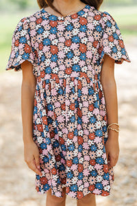 Girls: Time Goes By Pima Cotton Scalloped Dress