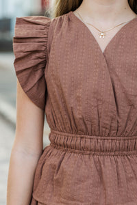 Girls: Find Yourself Brown Dress