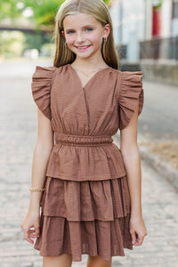 Girls: Find Yourself Brown Dress