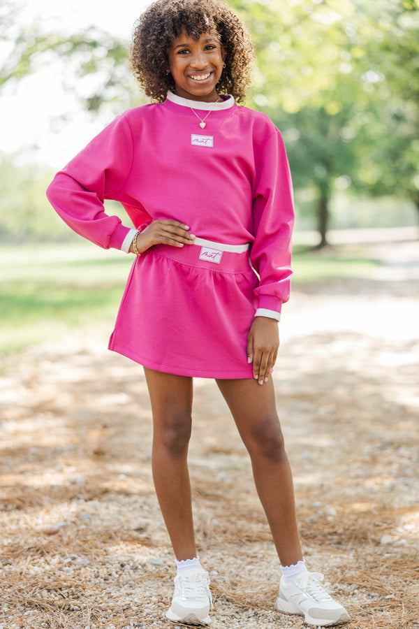 Girls: Game Plan Magenta Patch Skort
