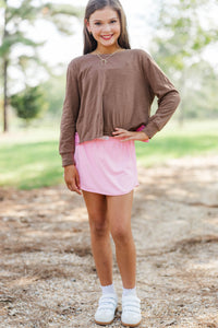 Girls: Most Adored Brown  L/S Top