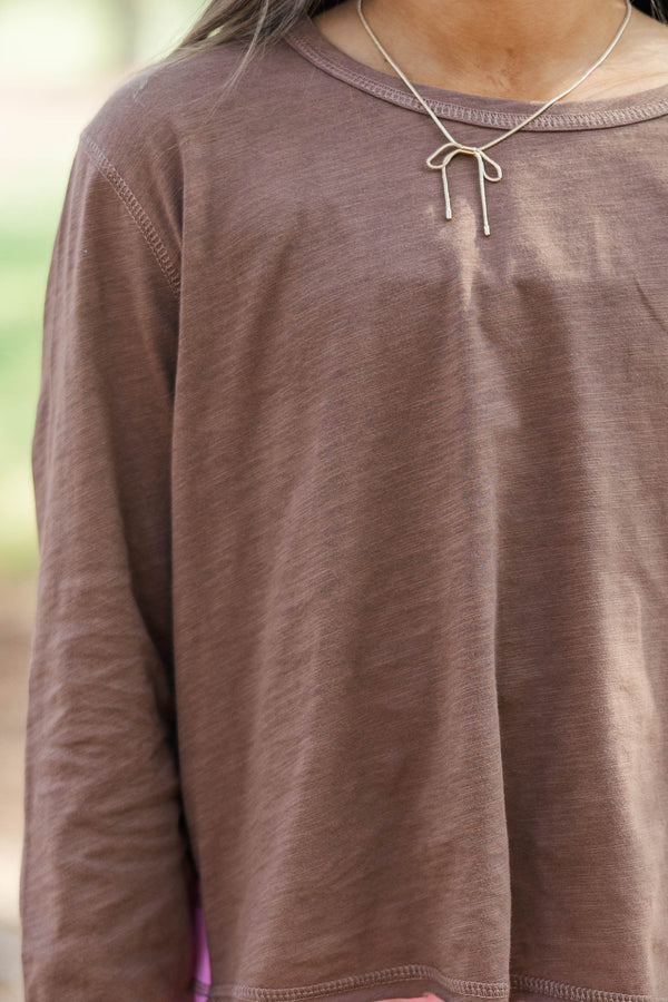 Girls: Most Adored Brown  L/S Top