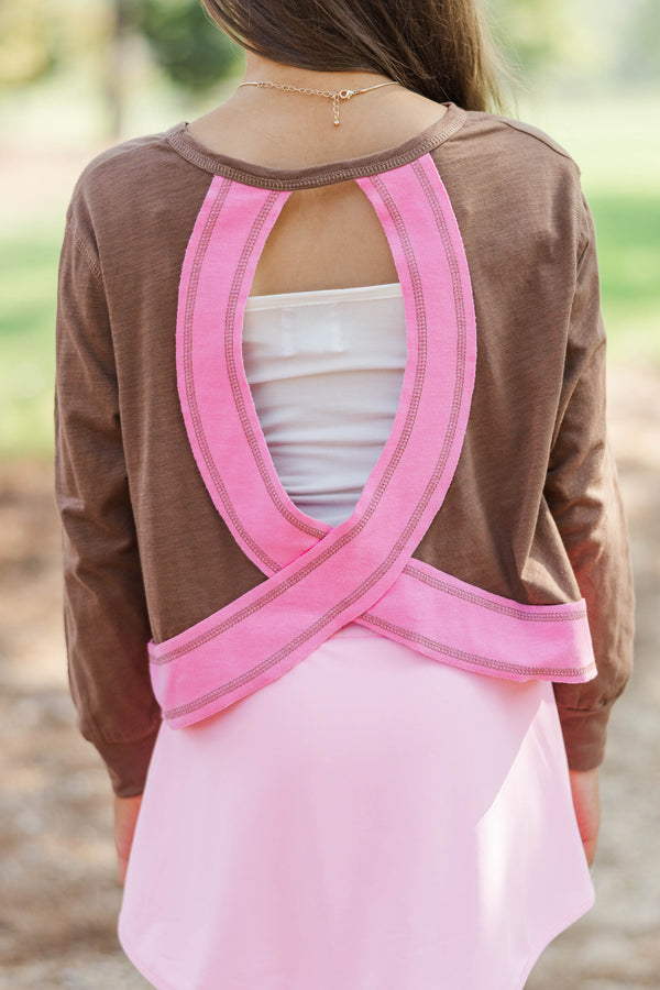 Girls: Most Adored Brown  L/S Top