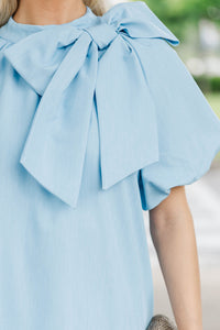 For The Record Light Blue Chambray Dress