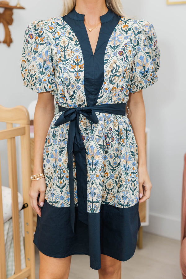 NURSING COLLECTION: Look At This Blue Medallion Dress
