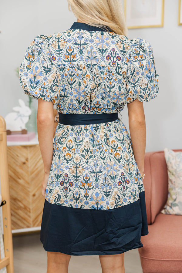 NURSING COLLECTION: Look At This Blue Medallion Dress
