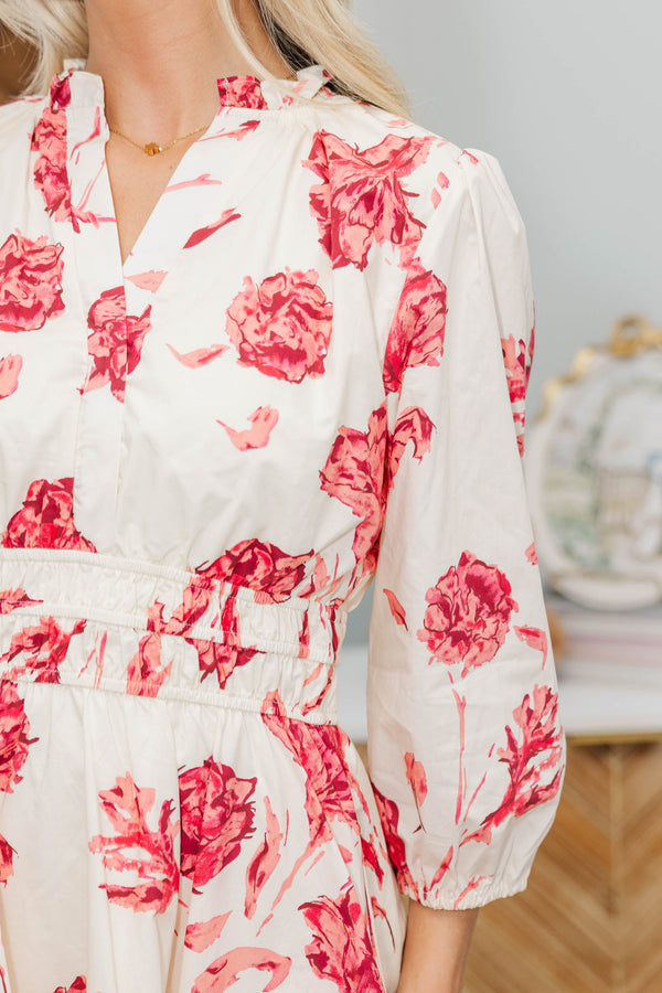 NURSING COLLECTION: It's All Alright Burgundy Floral Dress – Shop the Mint