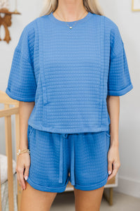 NURSING COLLECTION: Wrapped In Comfort Blue Textured Set