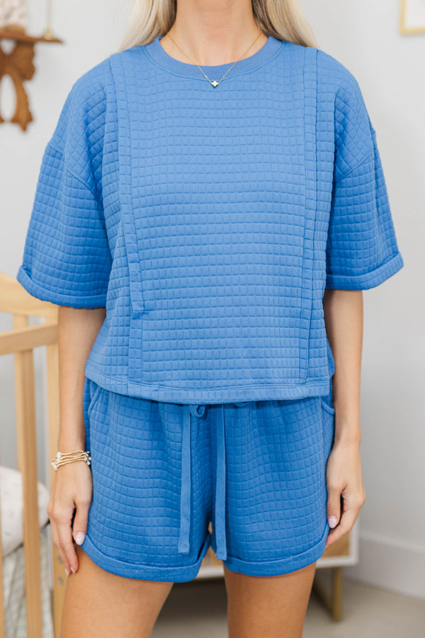 NURSING COLLECTION: Wrapped In Comfort Blue Textured Set
