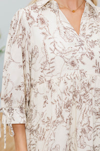 NURSING COLLECTION: Love This Life Cream Floral Midi Dress