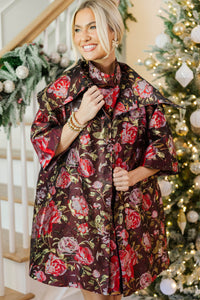 Best Days Are Here Burgundy Brocade Jacket