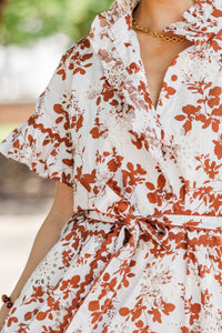 The Victorious Rust Eyelet Maxi Dress