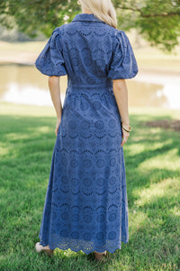 My Lucky Charm Navy Blue Midi Dress