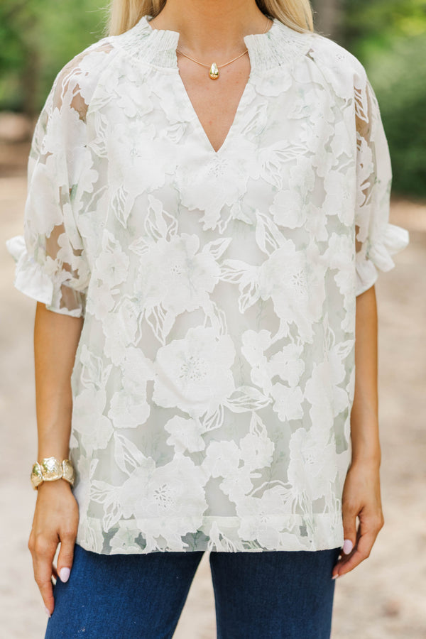 Love Always Green Floral Blouse