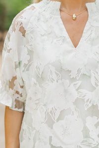 Love Always Green Floral Blouse