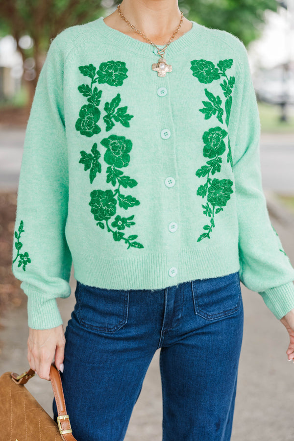 Refined Comfort Emerald Embroidered Cardigan