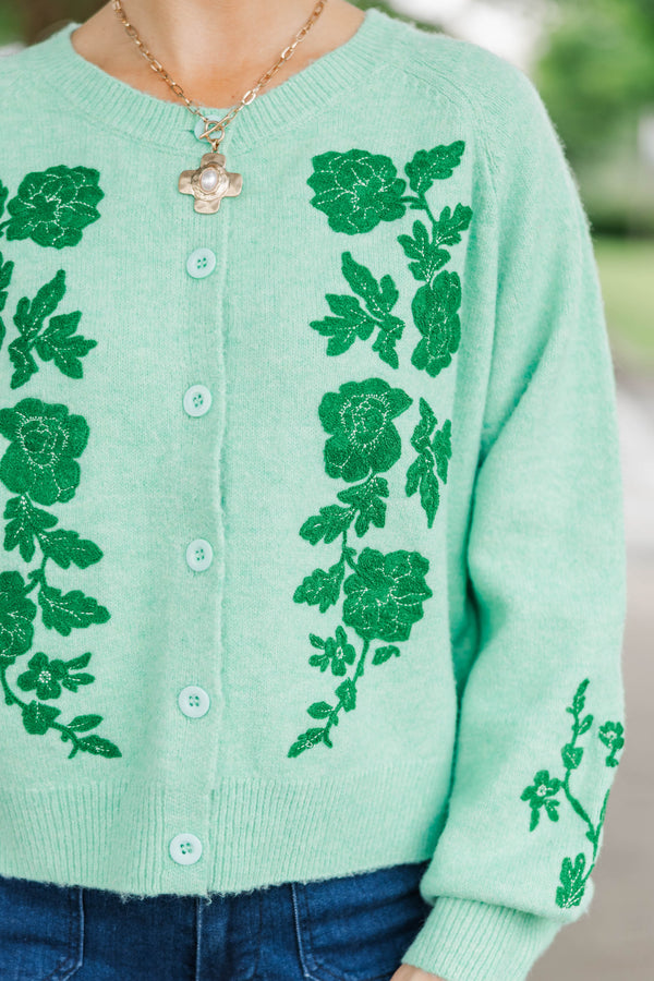 Refined Comfort Emerald Embroidered Cardigan