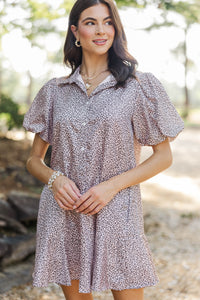 Sweet Statement Blush Leopard Print Dress