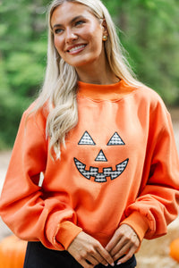 Pumpkin Patch Plans Orange Sweatshirt