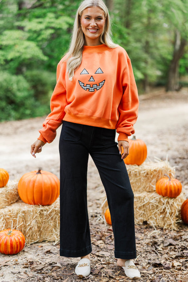 Pumpkin Patch Plans Orange Sweatshirt