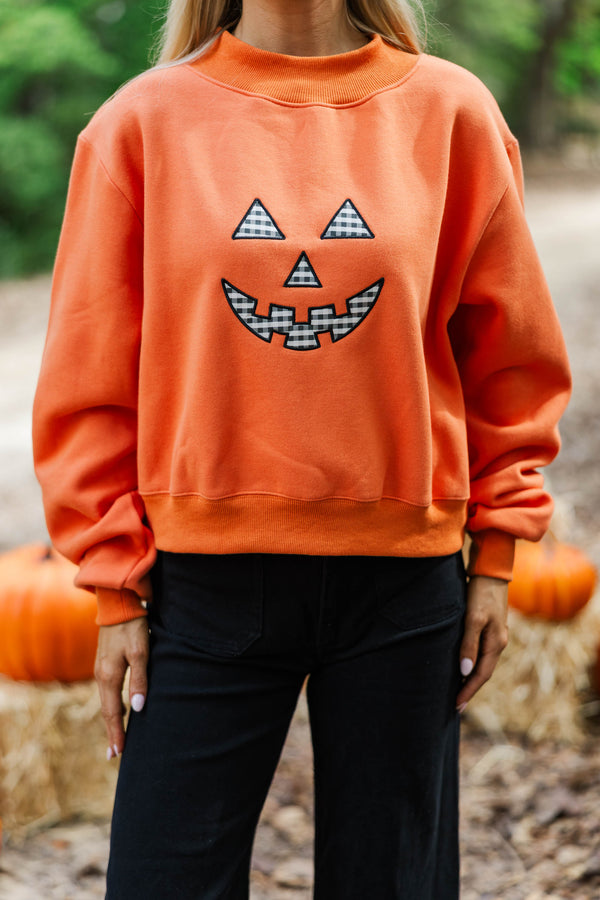 Pumpkin Patch Plans Orange Sweatshirt