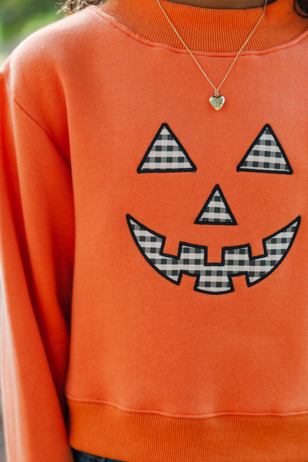 Girls: Pumpkin Patch Plans Orange Sweatshirt