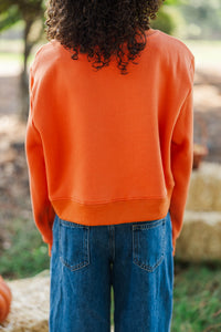 Girls: Pumpkin Patch Plans Orange Sweatshirt