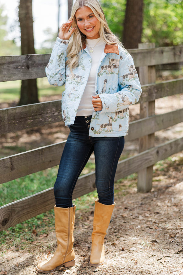 Everyday Autumn Light Blue Toile Jacket