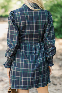 Long Way Home Emerald Plaid Dress