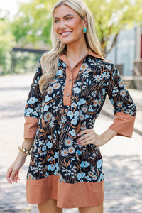 The Inside Scoop Navy Floral Dress