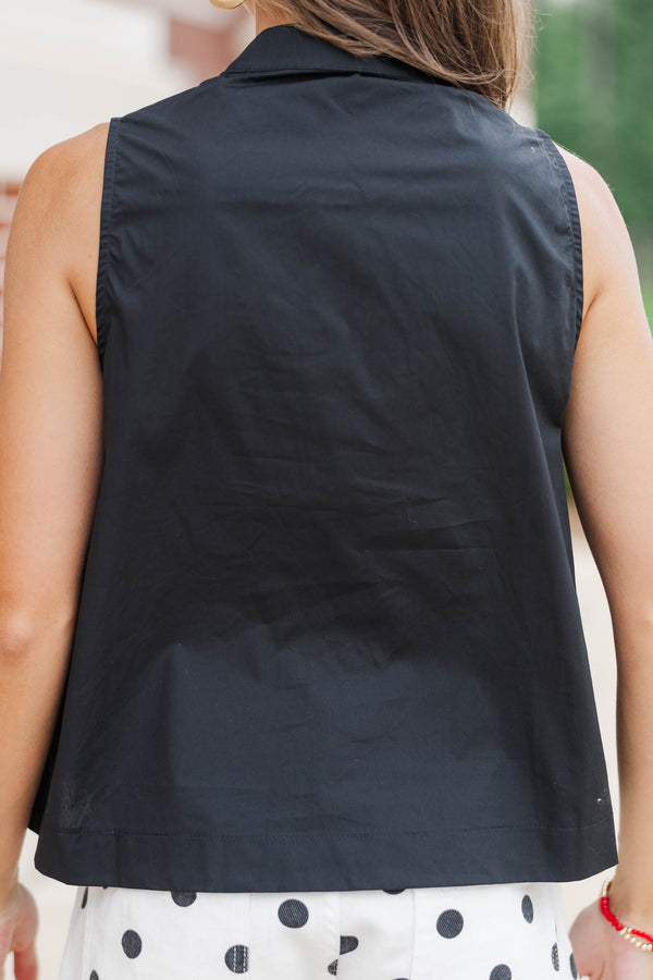 Makes You Happy Black Blouse