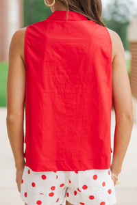 Makes You Happy Red Blouse