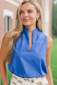Makes You Happy Royal Blue Blouse