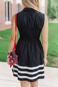 Open Air Black Striped Dress