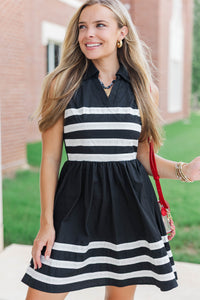 Open Air Black Striped Dress