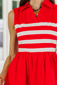 Open Air Red Striped Dress