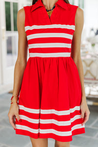 Open Air Red Striped Dress