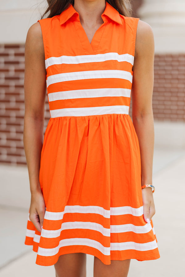 Open Air Orange Striped Dress