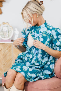 NURSING COLLECTION: Of Your Dreams Navy Floral Dress