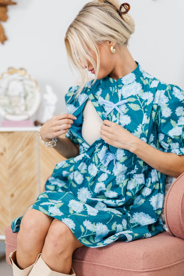 NURSING COLLECTION: Of Your Dreams Navy Floral Dress