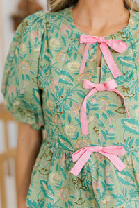 NURSING COLLECTION: Sweet Intentions Green Floral Blouse