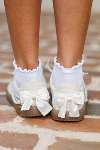 Girls: She Walks The Walk White Sneakers