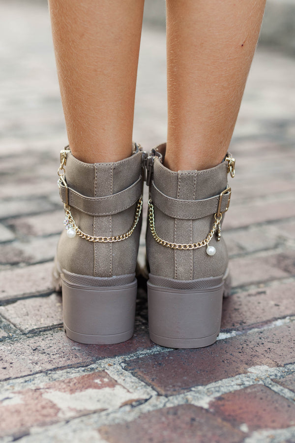 Girls: Current Issue Taupe Booties