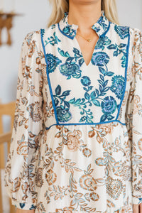 NURSING COLLECTION: Gathered Memories Brown Floral Midi Dress