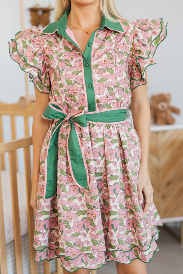 NURSING COLLECTION: Flourish Forever Mauve Floral Dress