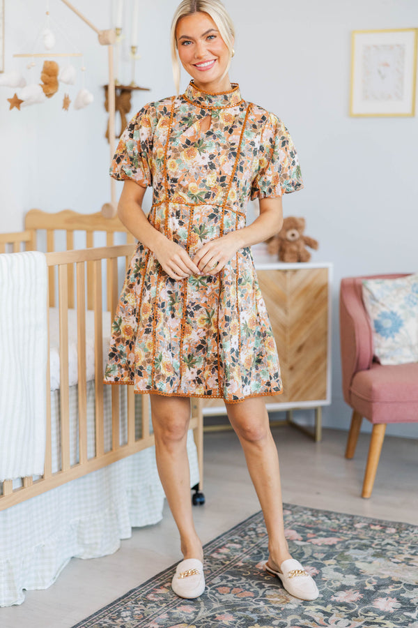 NURSING COLLECTION: Style Archive Orange Floral Dress