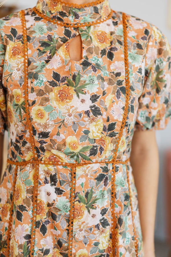 NURSING COLLECTION: Style Archive Orange Floral Dress