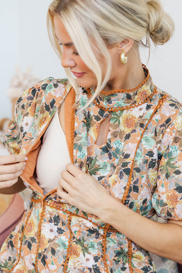 NURSING COLLECTION: Style Archive Orange Floral Dress