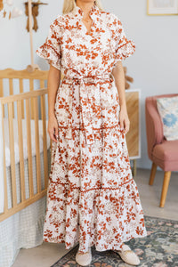 NURSING COLLECTION: The Victorious Rust Eyelet Maxi Dress