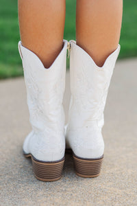 Girls: Core Collection White Cowboy Boots